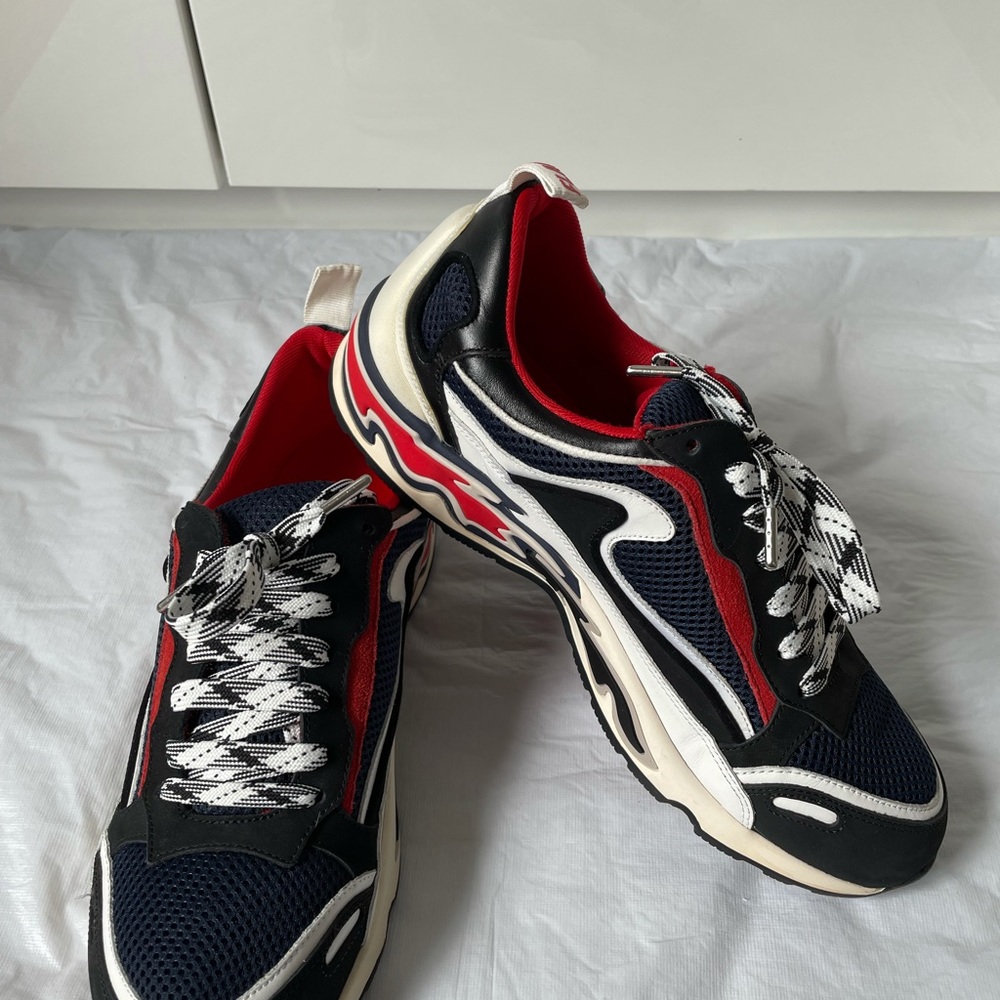 SANDRO FLAME SNEAKERS DARK NAVY SIZE EU 40/USA 9-9.5 NWT - Picture 9 of 16